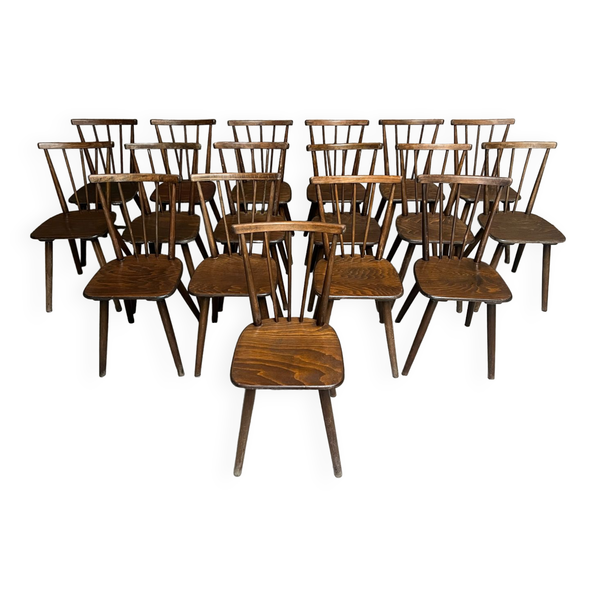 Series of 17 Fanette bistro chairs 1960 tapiovaara style