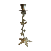Brass flower candlestick