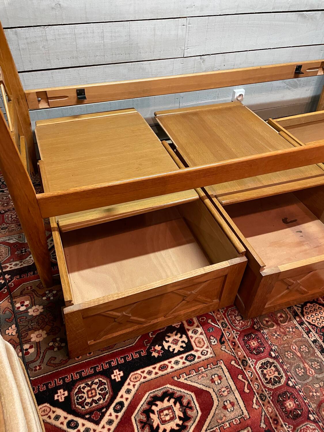 Daybed with vintage box spring, 59/60 cm thick