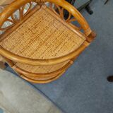 Rattan corner shelf