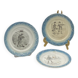 Collection plates "At the service of France" Digoin / Sarreguemines