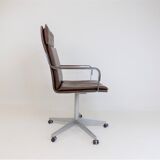 Rudolf Glatzel Leather Office Chair, Knoll