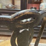 Chaise Napoléon III en bois noirci