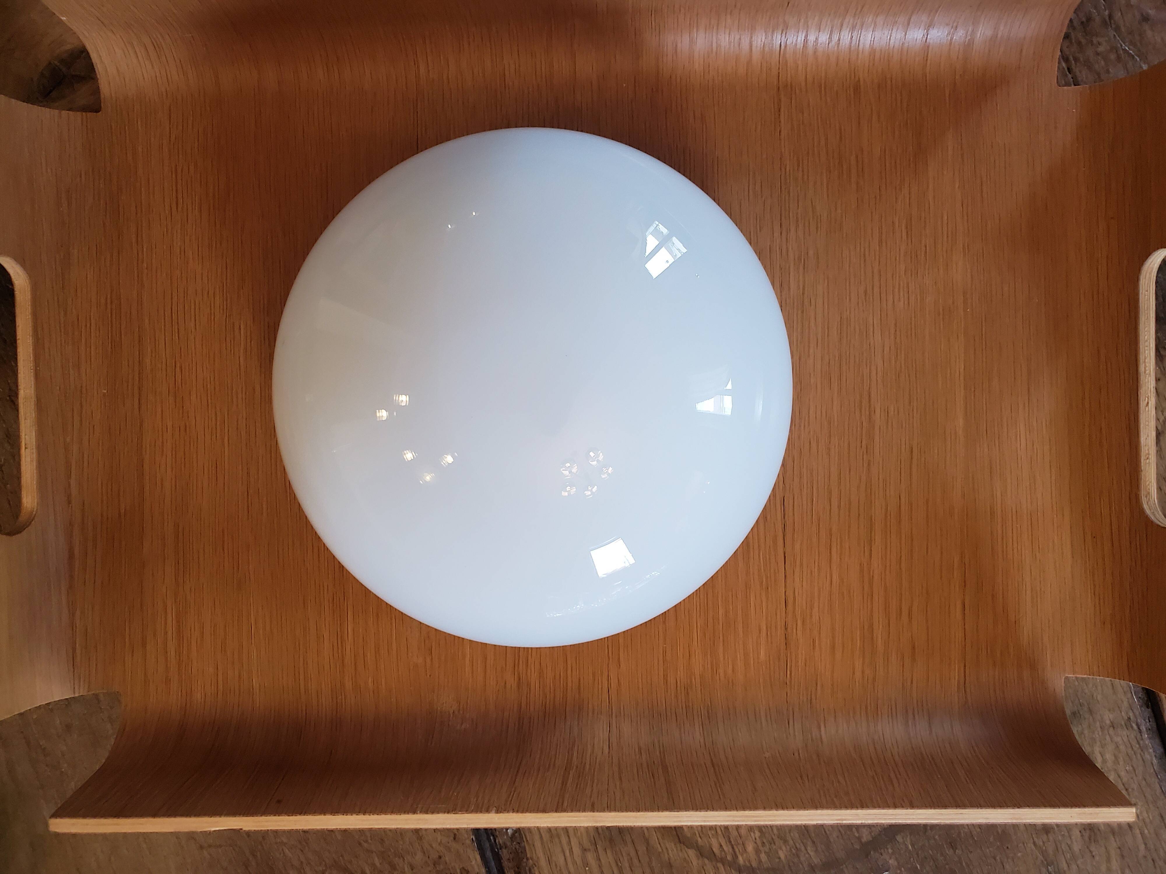 White opaline ceiling lamp