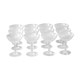 Suite of 12 champagne glasses in Baccarat crystal. Model Paris