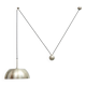 Height-adjustable pendant lamp in nickel-plated brass by Florian Schulz, 1970s