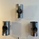 Suite of three design wall lamps 1970 Space Age