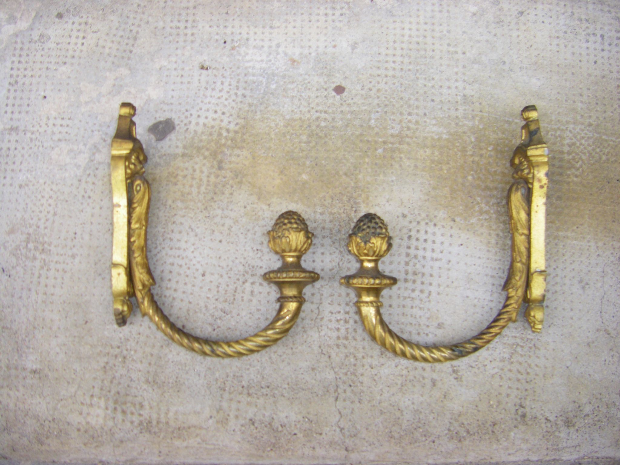 Pair of old curtain pads