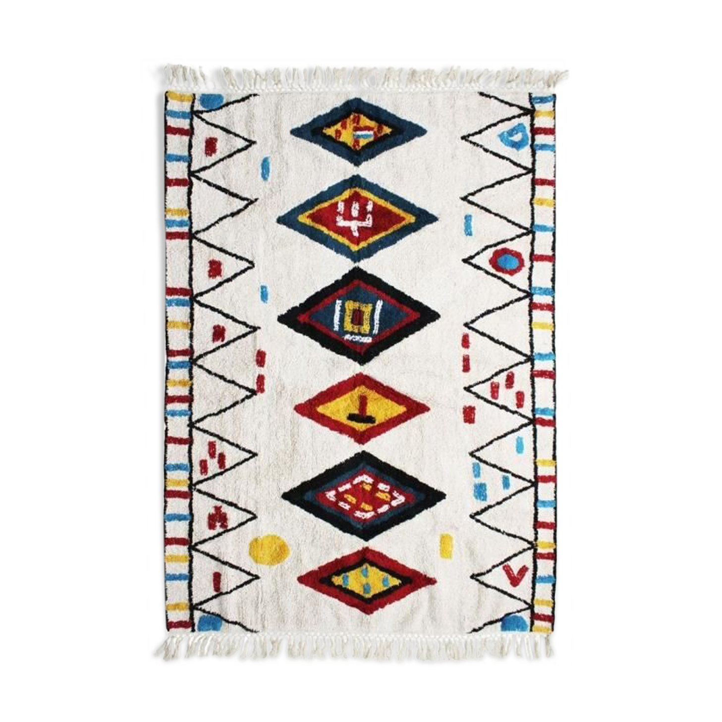 Azilal-style Berber cotton carpet 120X170 cm