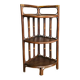 Vintage bamboo and rattan corner shelf 1960s/70s