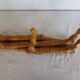 Wooden wall coat rack