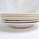 Vintage yellow soup plates from Moulin des Loups, Gien, Sarreguemines
