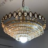 Lustre pampilles à cristaux