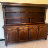 Rustic two-body buffet in oak from the 1960s.