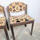 Pair of vintage chairs with geometric graphic fabric – 1970s