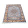 Handmade Persian rug in blue, beige, burgundy, and orange, 95x160cm.