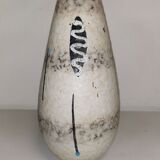 Vase with graphic decoration, vintage ceramic, 50-60's