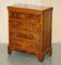 Commode vintage en noyer avec dessus coulissant style Butler