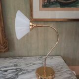 Lampe vintage opaline