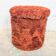 Vintage fluffy storage pouffe