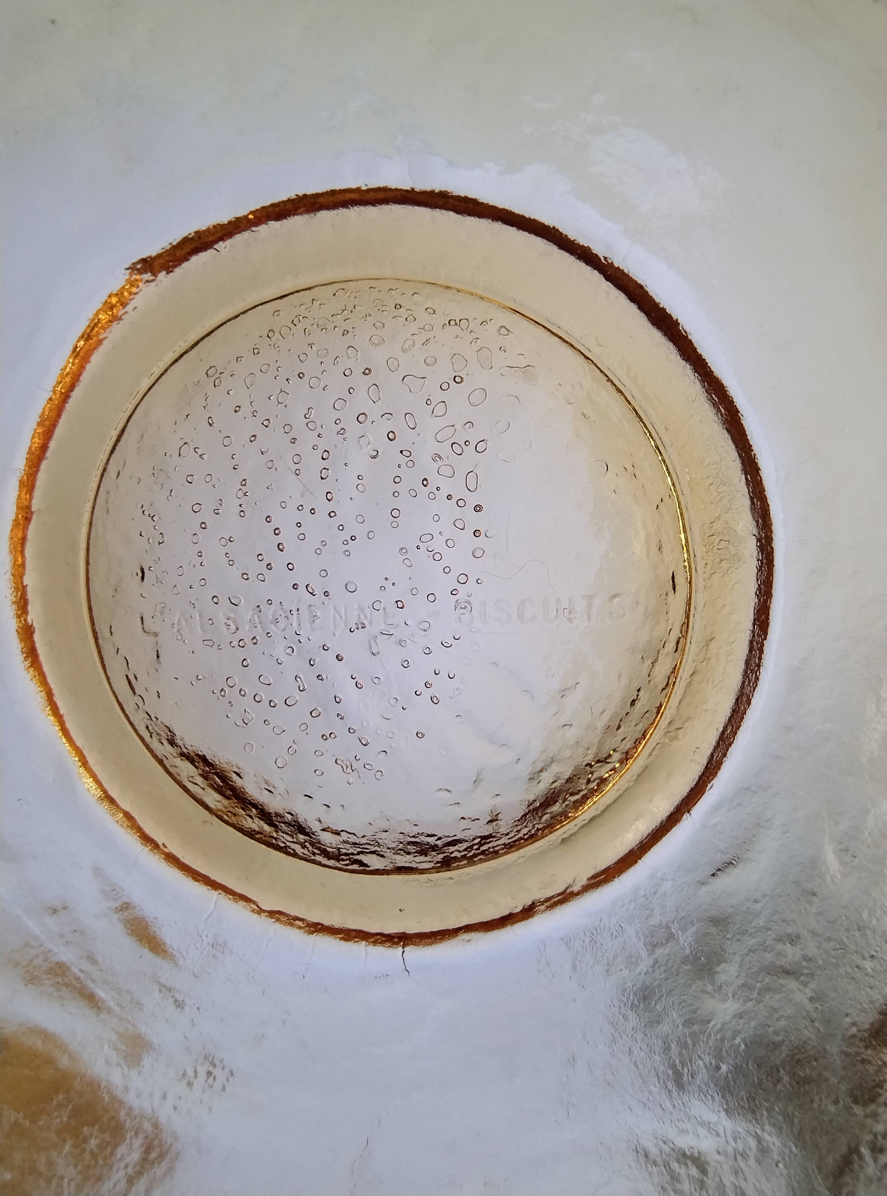 Set of 7 frosted amber cups l'alsacienne sierra biscuits