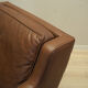 Fauteuil en cuir marron, design danois, années 1960, production: Danemark