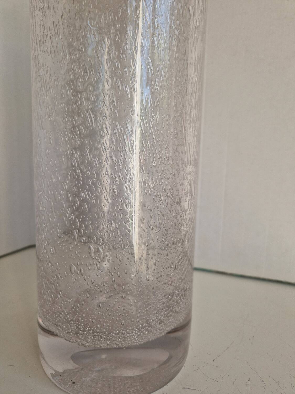 Large bubble glass vase in Biot style