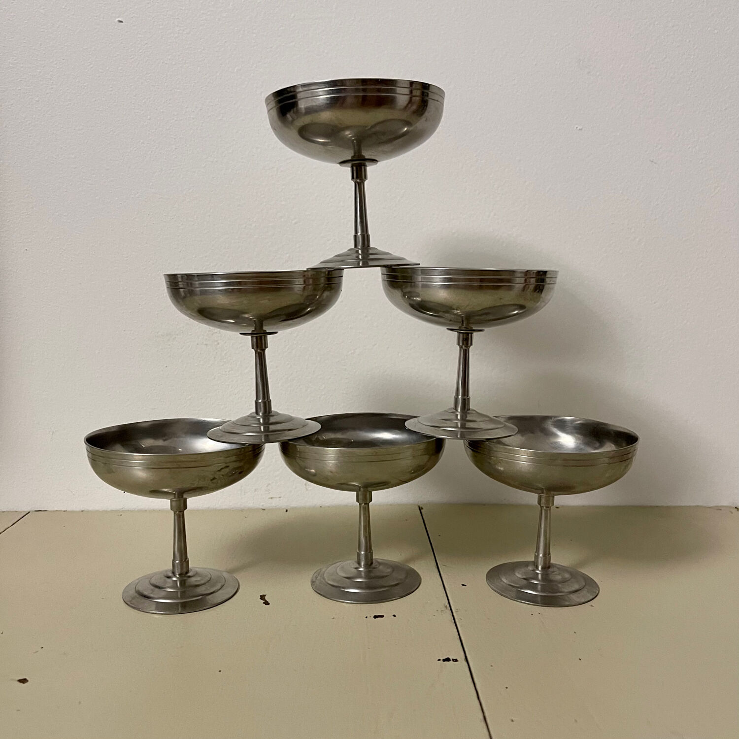 Set of 6 ice cream cups