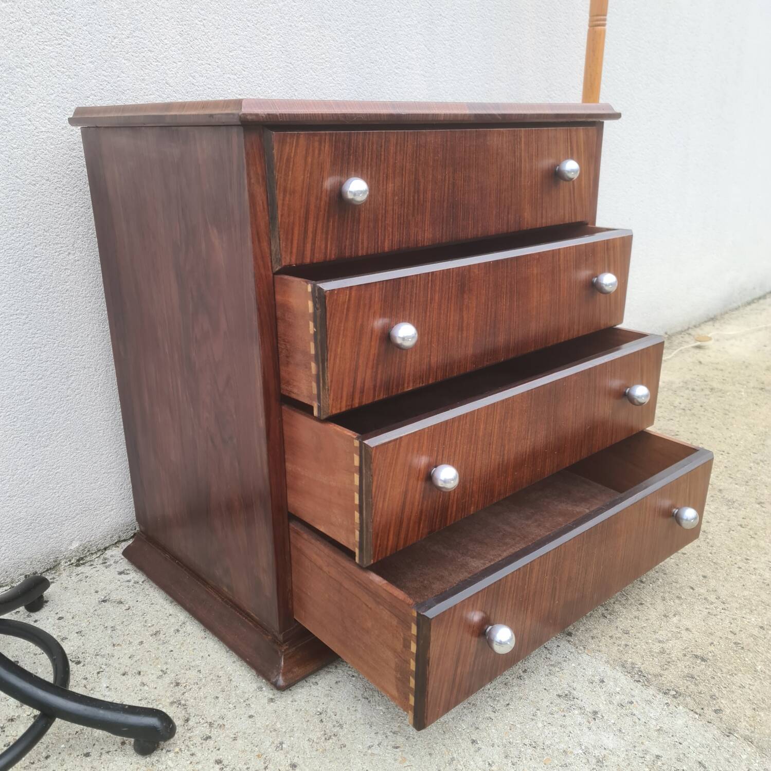 Commode vintage 1940 art déco en palissandre