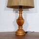 Grande lampe vintage en bois 1970