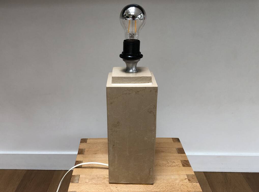 Vintage travertine lamp
