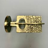 Brutalist bronze candleholder, 1970s