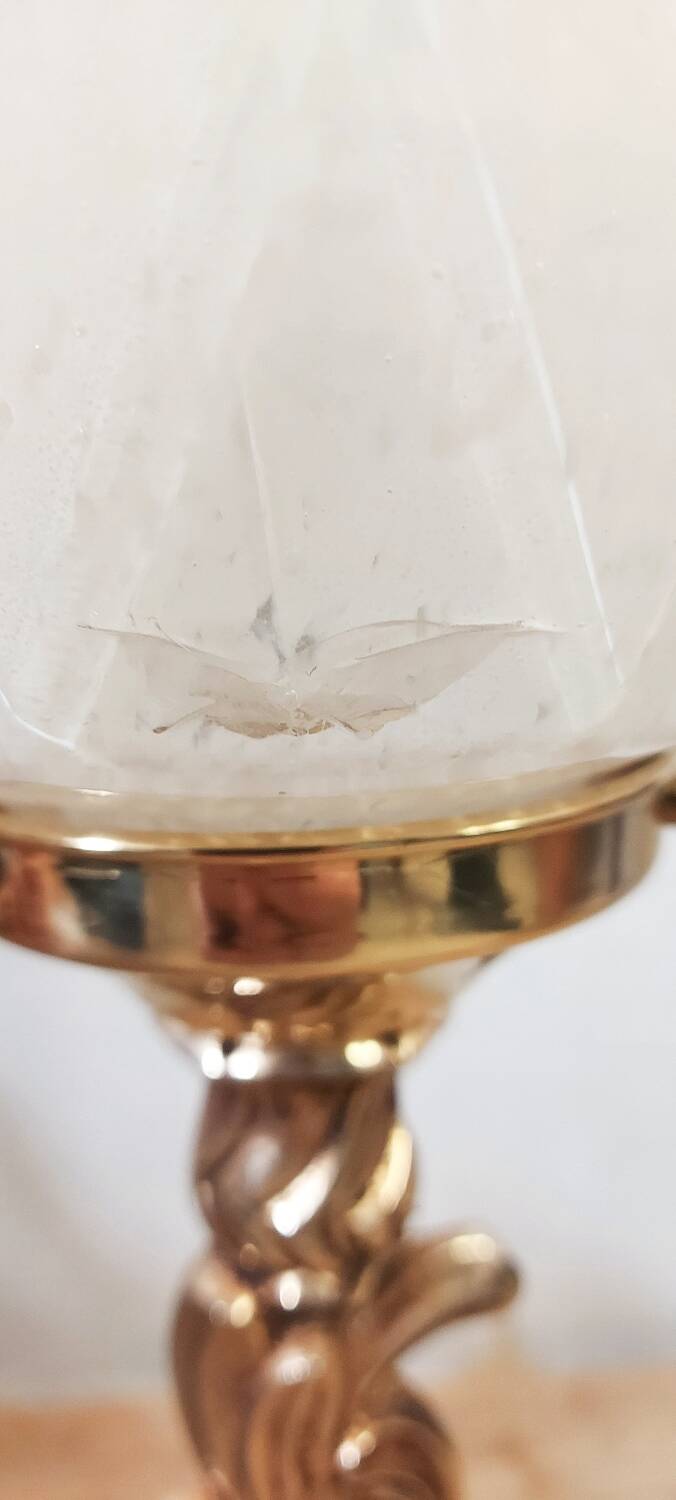 Art Deco glass lamp from Clichy