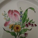 Earthenware plate Keller Guerin Lunéville (KG) tulip pattern diam 24,5 cm