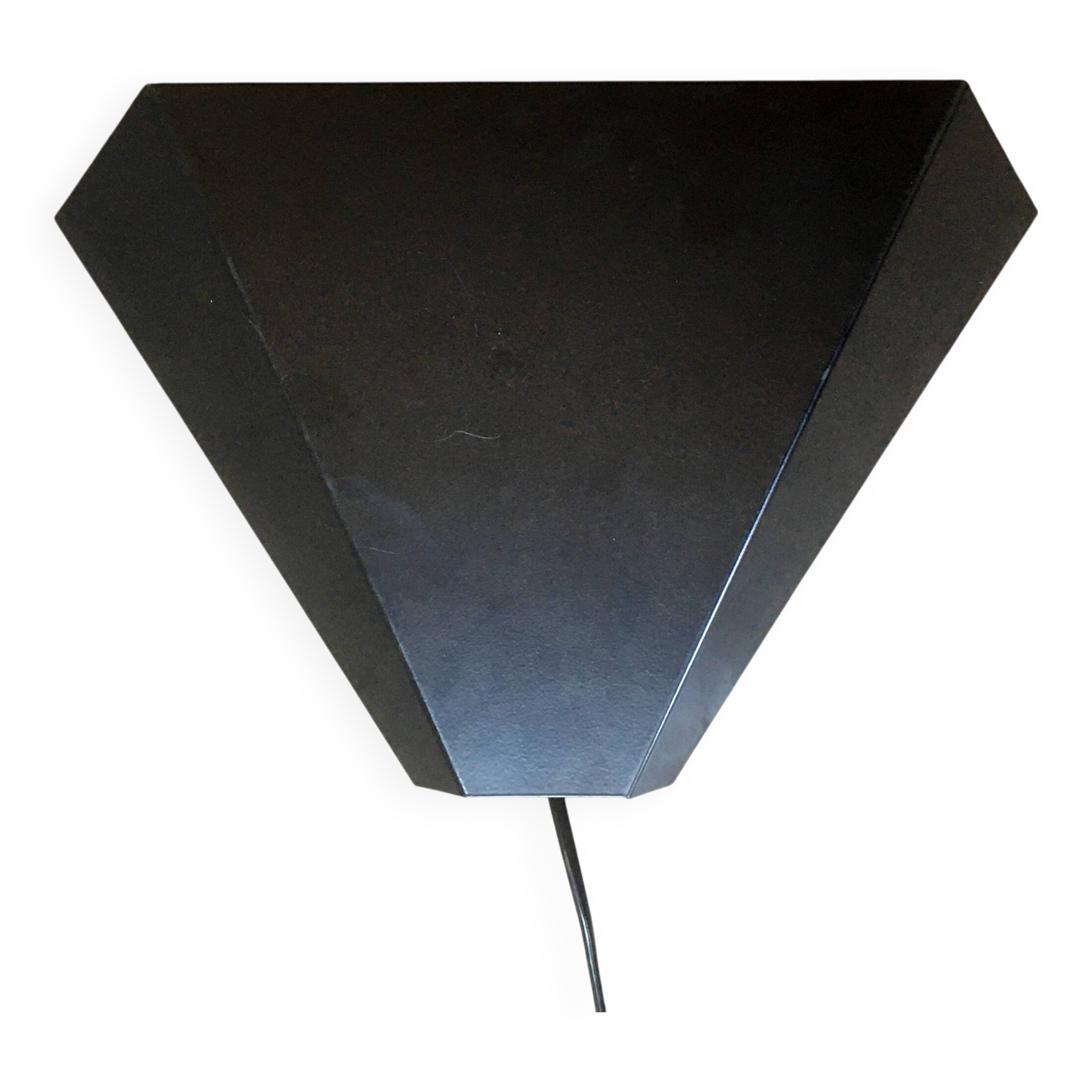 Black metal wall lamp, 1970s