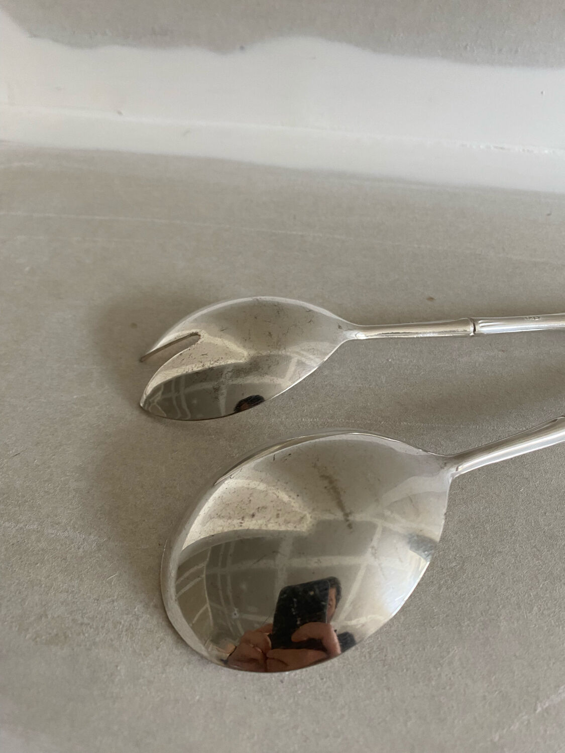 Cutlery vintage bamboo salad