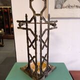 Bamboo imitation umbrella stand in enamelled cast iron circa 1930
