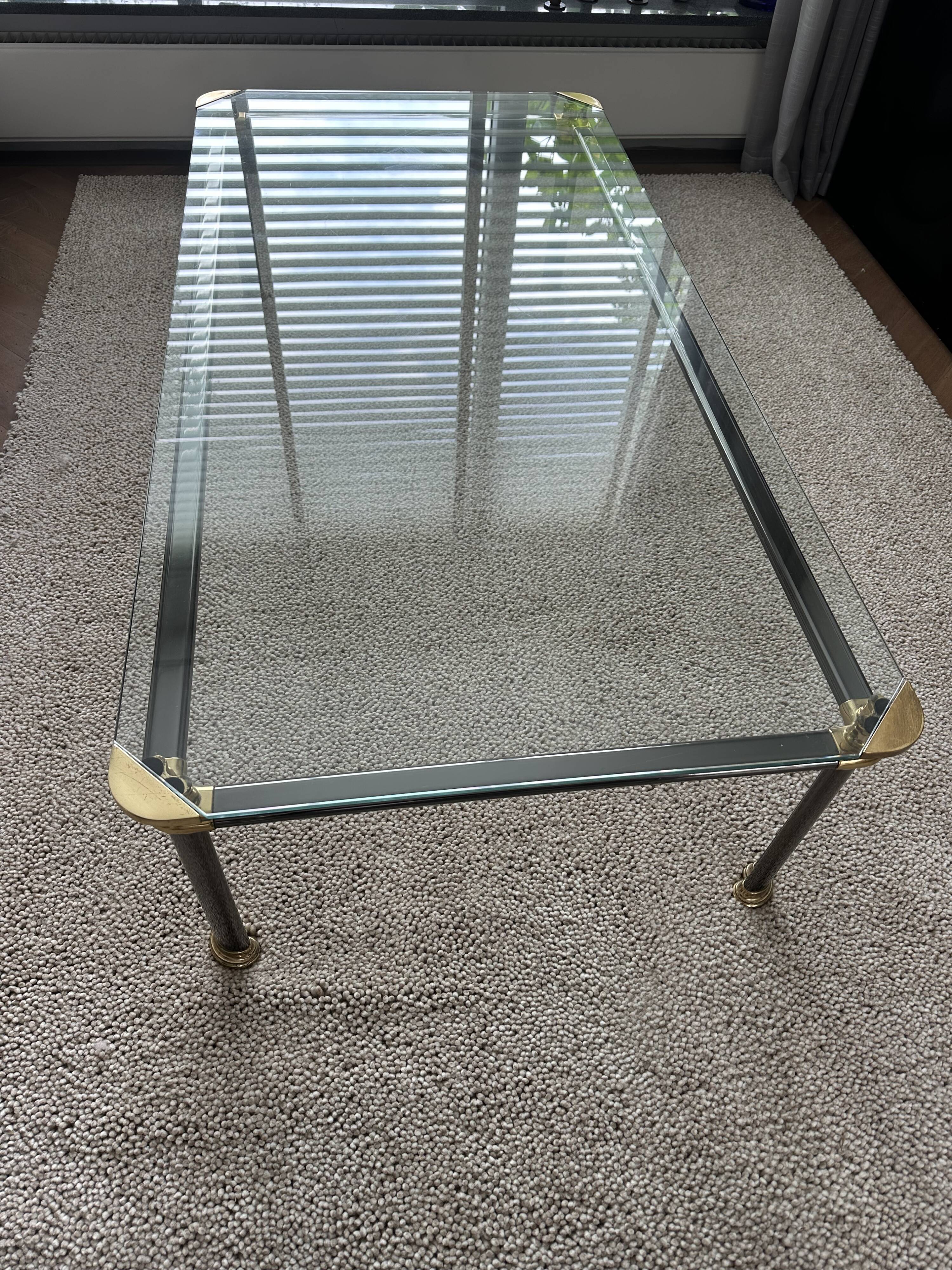 Italian MARA brasss&glass coffee table 1983