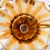 Raw metal wall lamp, Murano tulip