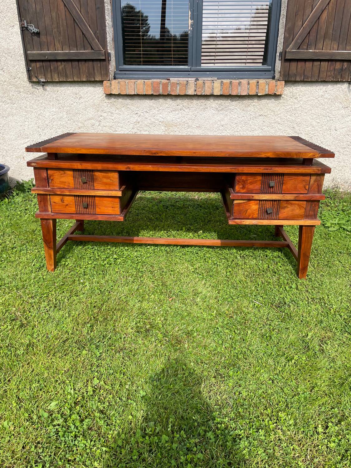 Vintage exotic wood desk 80/90