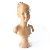 Bust of a young girl in plaster