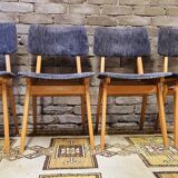 Set of 4 vintage 1960s Scandinavian chairs