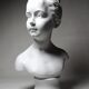 Limoges porcelain biscuit bust C. Tharaud, Louise Brongniard