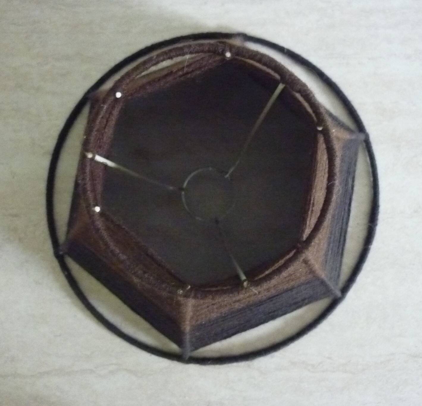 Small brown wool lampshade