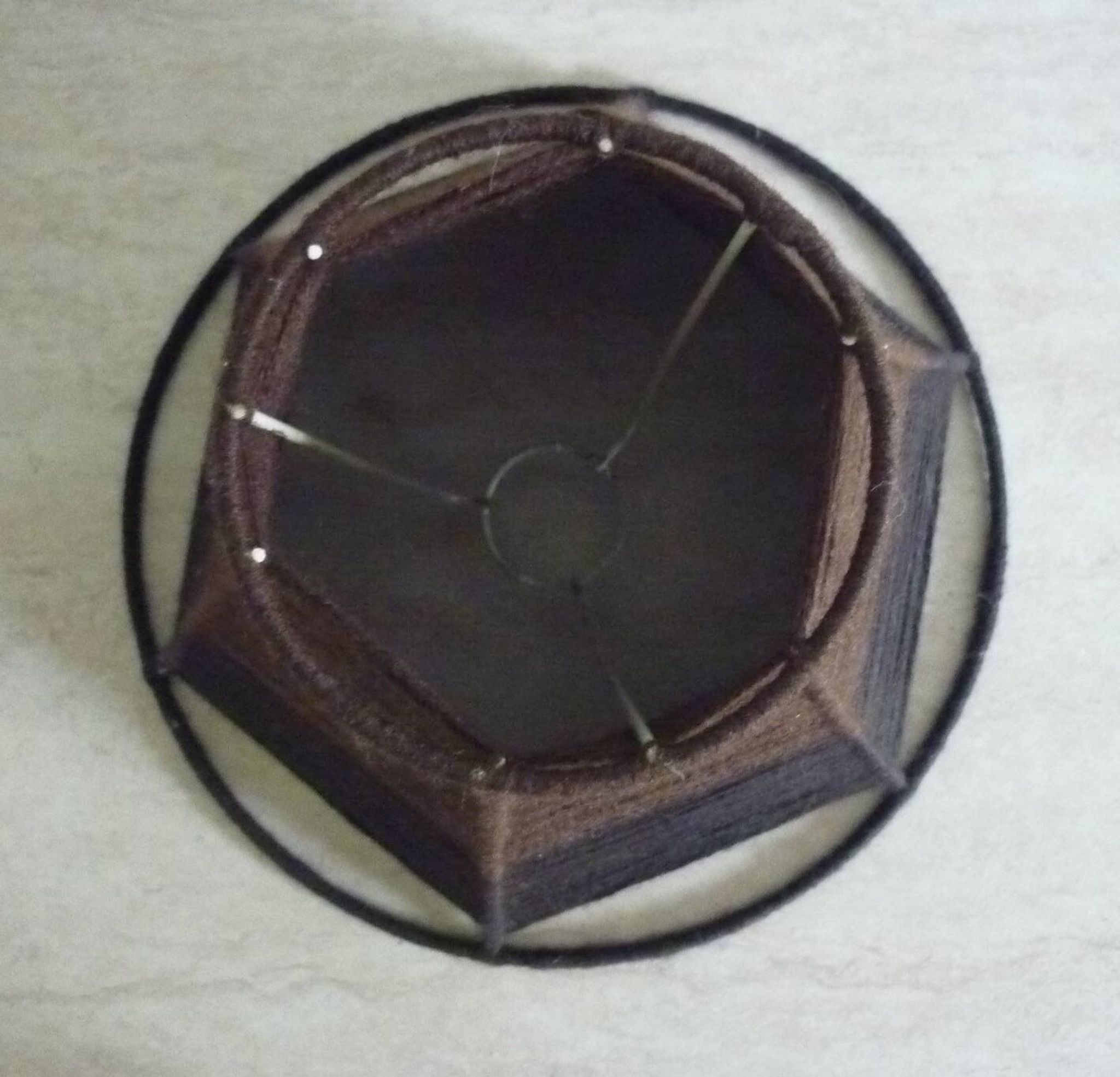Small brown wool lampshade