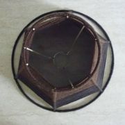 Small brown wool lampshade