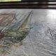 Oil painting on framed canvas seascape/boats/port signed Morlay
