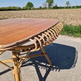 Vintage rattan coffee table