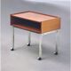 Meuble Hi-fi, desserte, d'appoint sur roulettes, teck vintage 1960