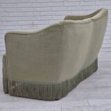 1960s, Danish 2 seater sofa, original condition, green furniture velour.